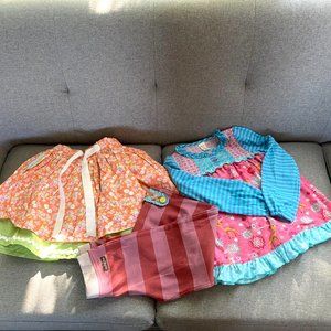 Lot of 3 - NEW Matilda Jane Girls Outfits & Pants Skirt Dress top - Size 6